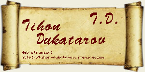 Tihon Dukatarov vizit kartica